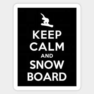 Keep Calm and Snowboard On Sticker